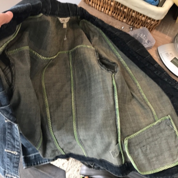 1 hour sale. CAbi Jeans, Jean Jacket - SO ADORBS - Picture 5 of 6